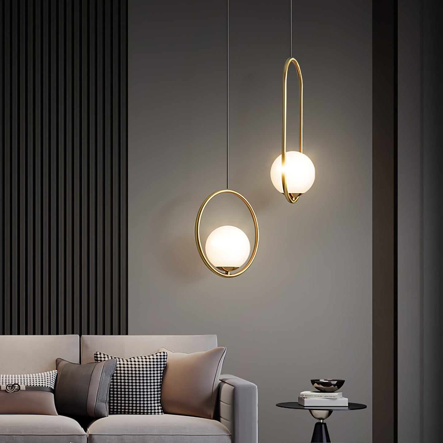 Mila Brass Pendant Swag Light