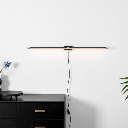 Minimalist Linear Plug-in Wall Lamp