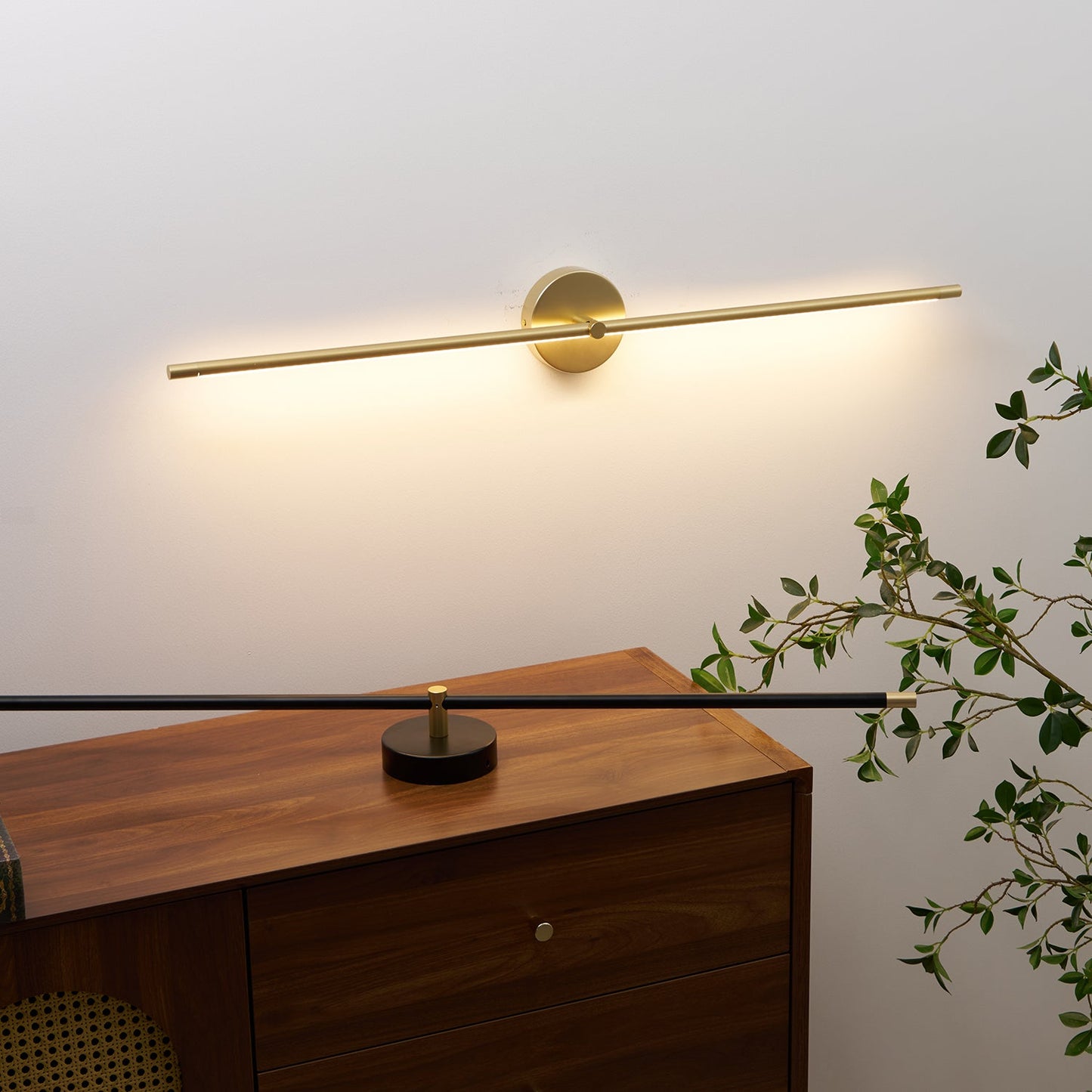 Minimalist Linear LED Plug-in Wall Lamp