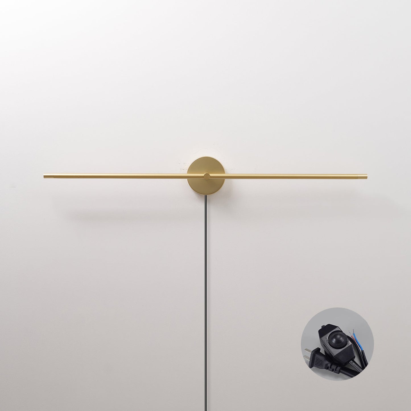 Minimalist Linear LED Plug-in Wall Lamp