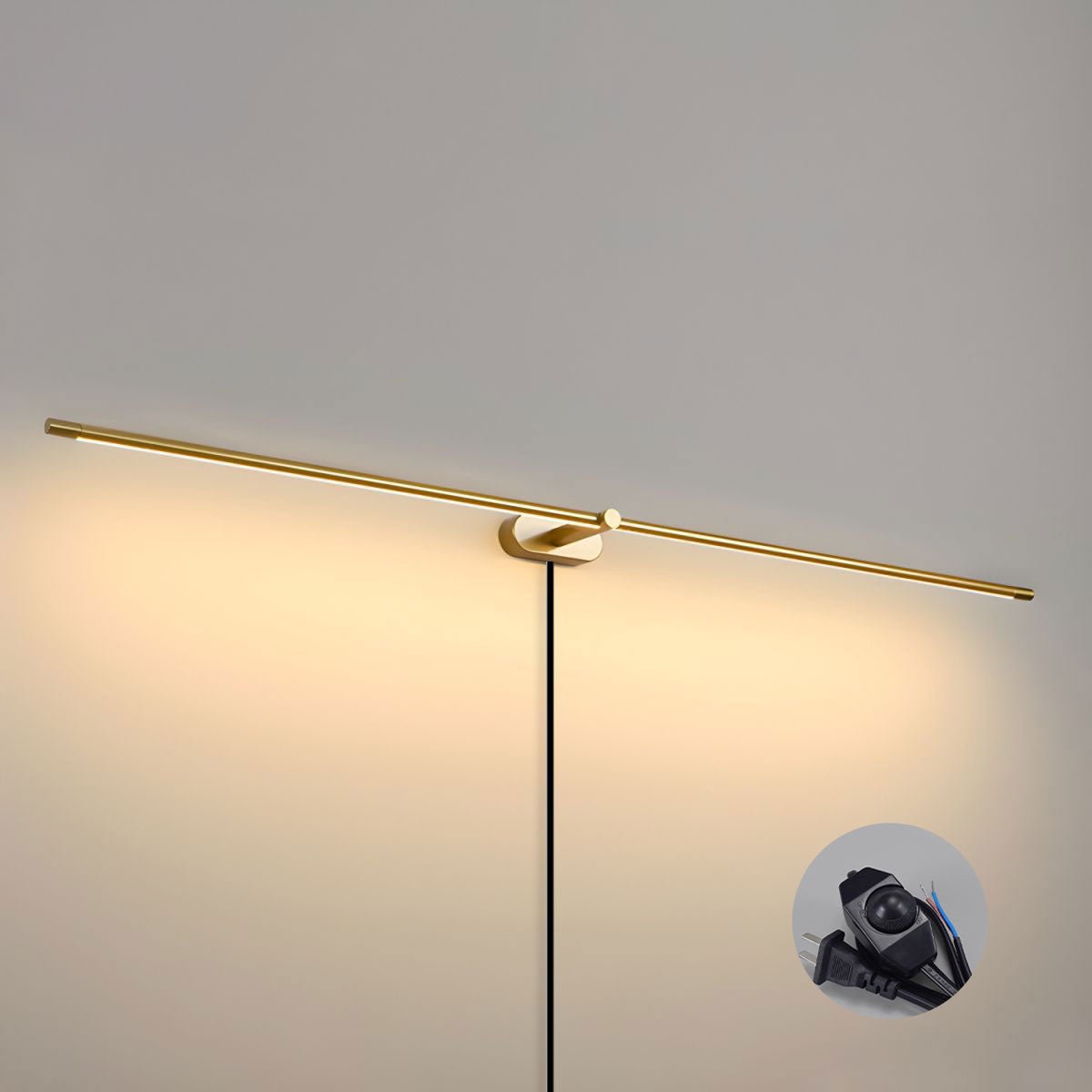 Minimalist Linear Plug-in Wall Lamp
