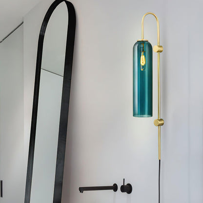 Moderne Plug-In-Wandlampe aus Glas