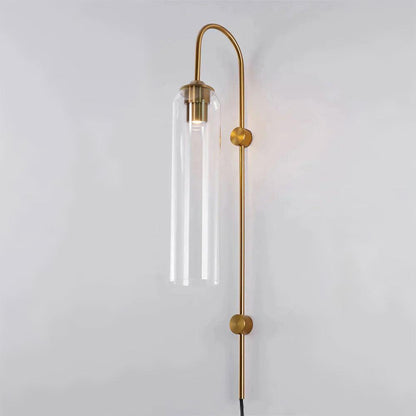 Moderne Plug-In-Wandlampe aus Glas