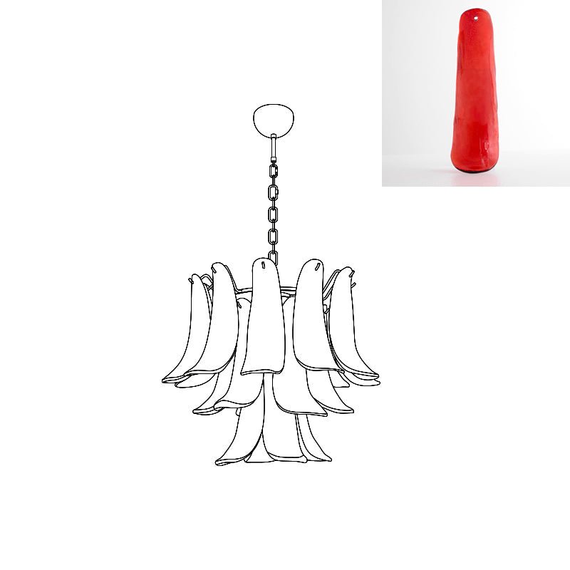 Murano Glass Petals Chandelier