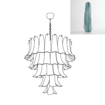 Murano Glass Petals Chandelier