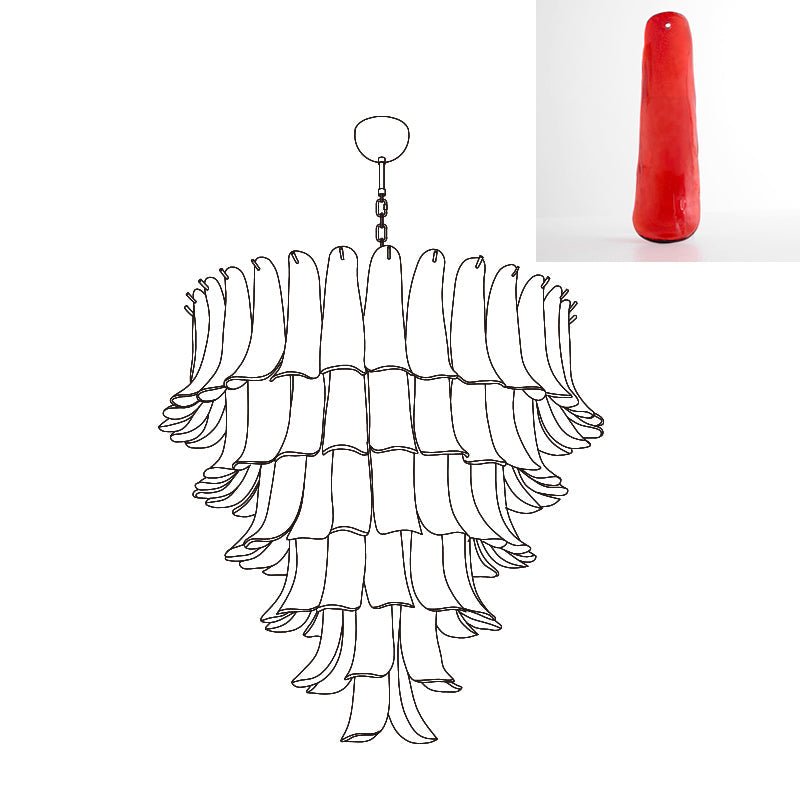 Murano Glass Petals Chandelier