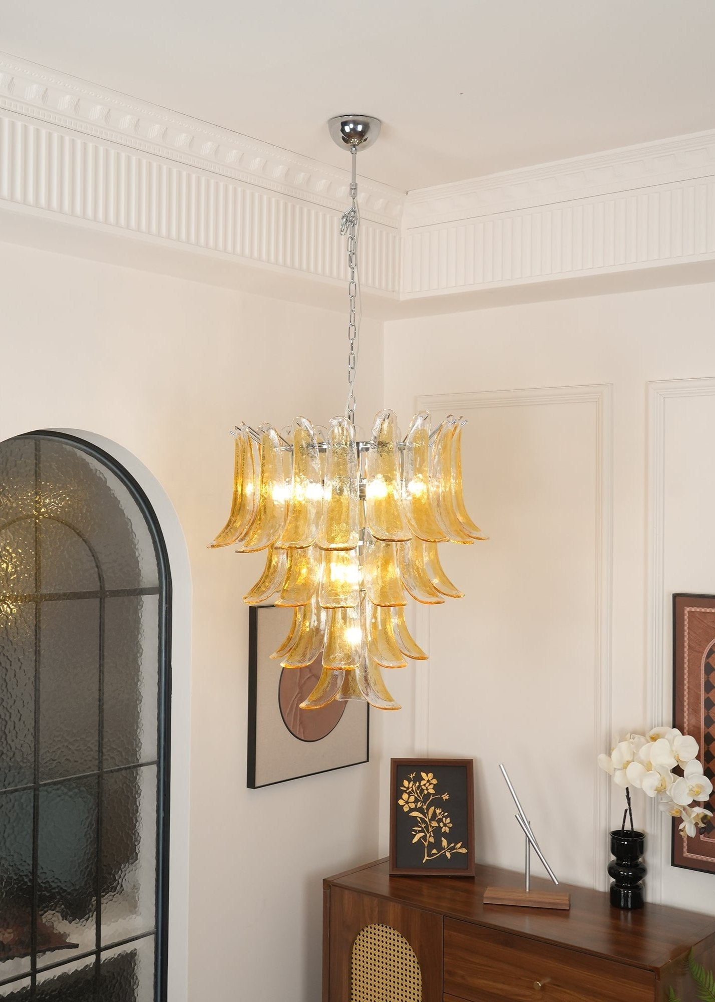 Murano Glass Petals Chandelier