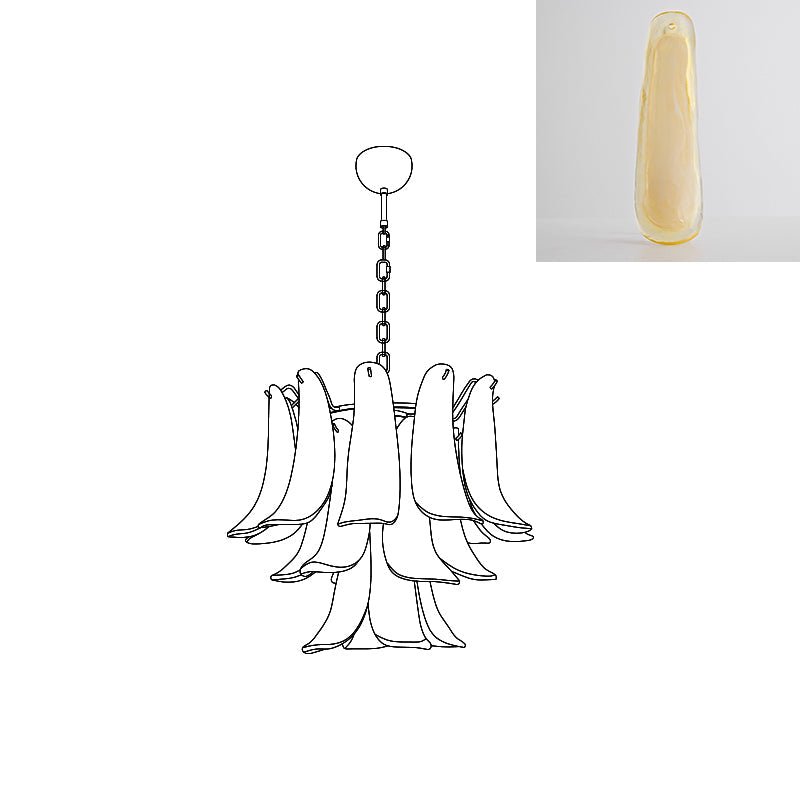 Murano Glass Petals Chandelier