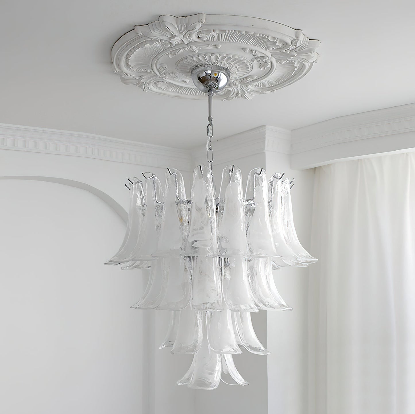 Murano Glass Petals Chandelier