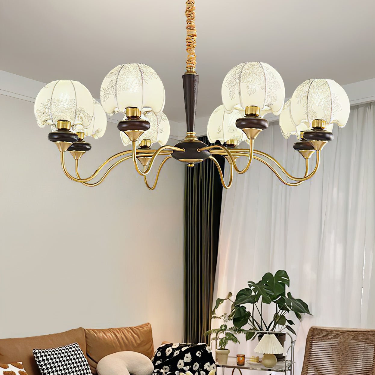 Mushroom Fabric Chandelier