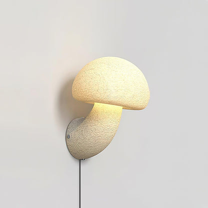 Mushroom Resin Plug-in Wall Lamp