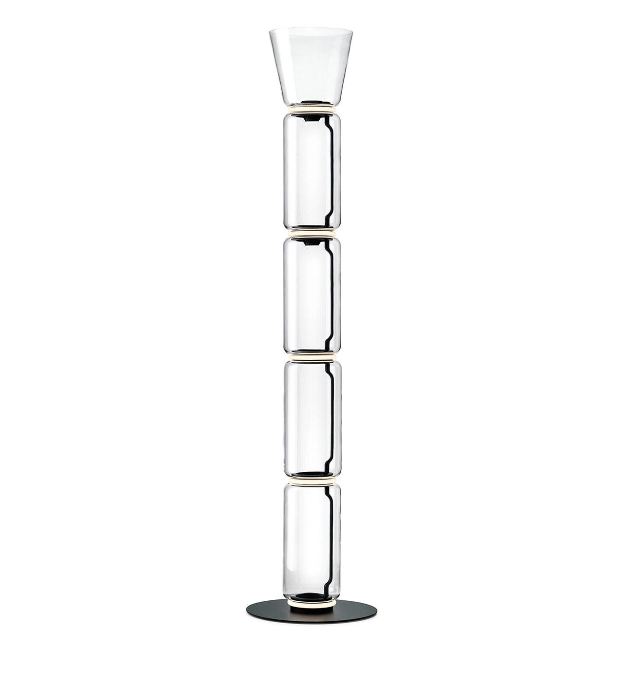 Bamboo Glass Floor Lamp