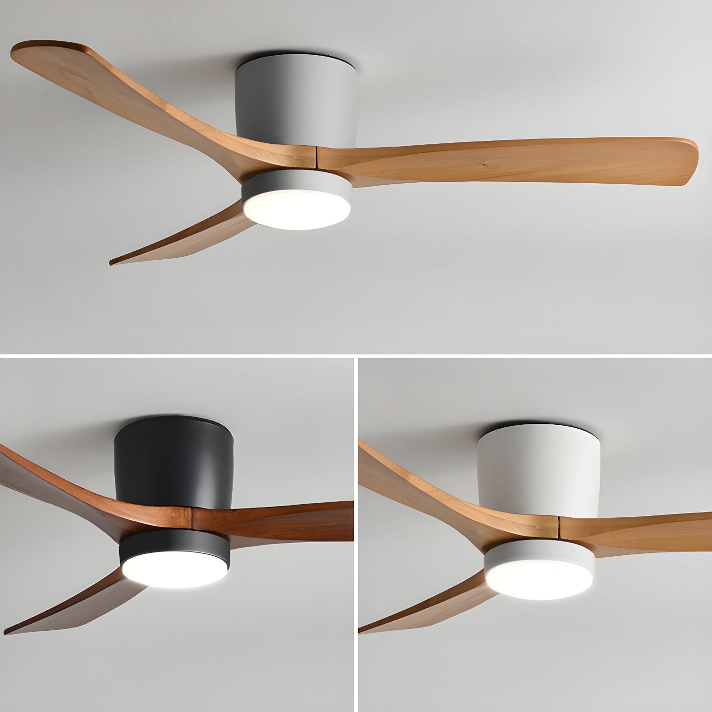 Nordic Wooden 42"/48"/52" Ceiling Fan Light