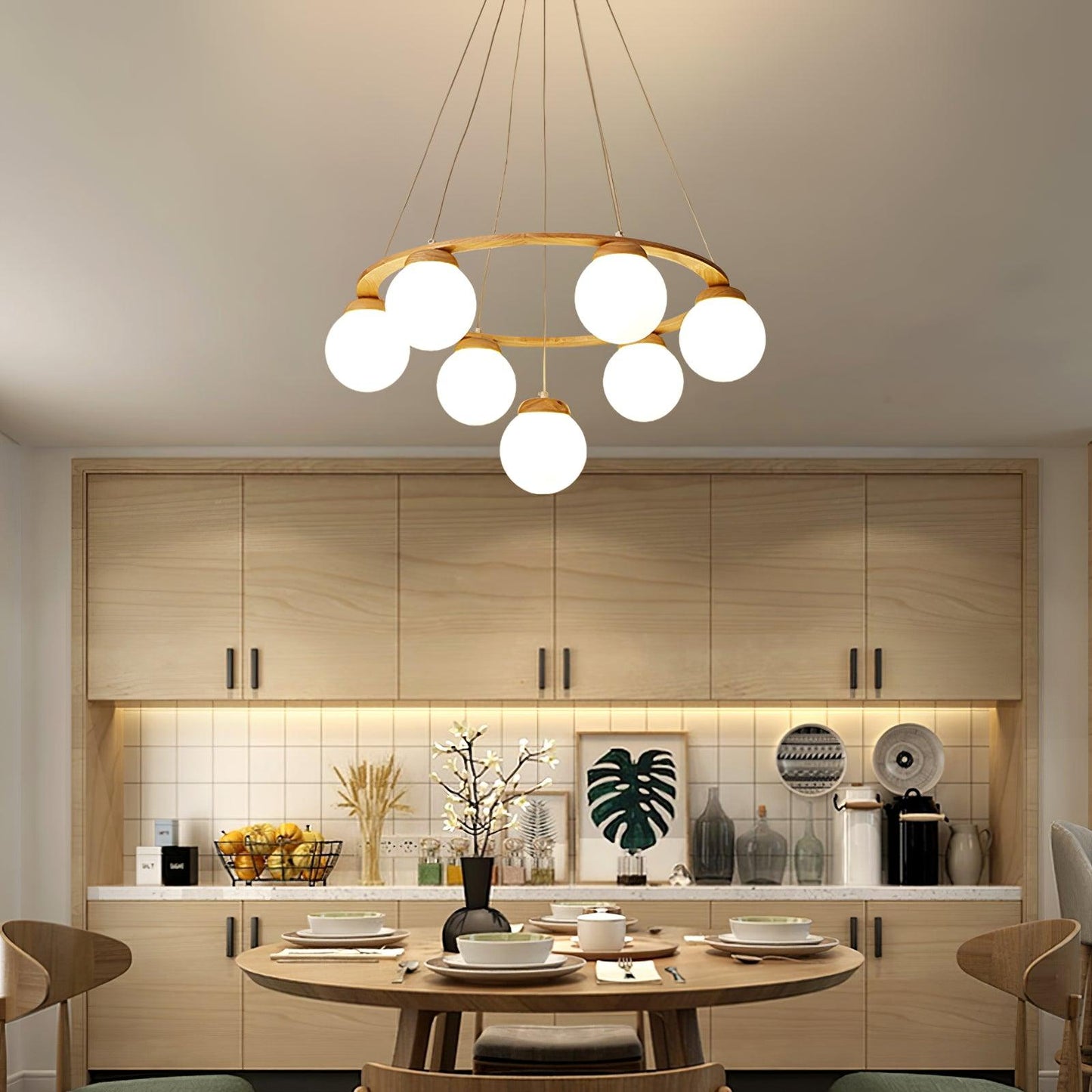 Miira Wood Chandelier