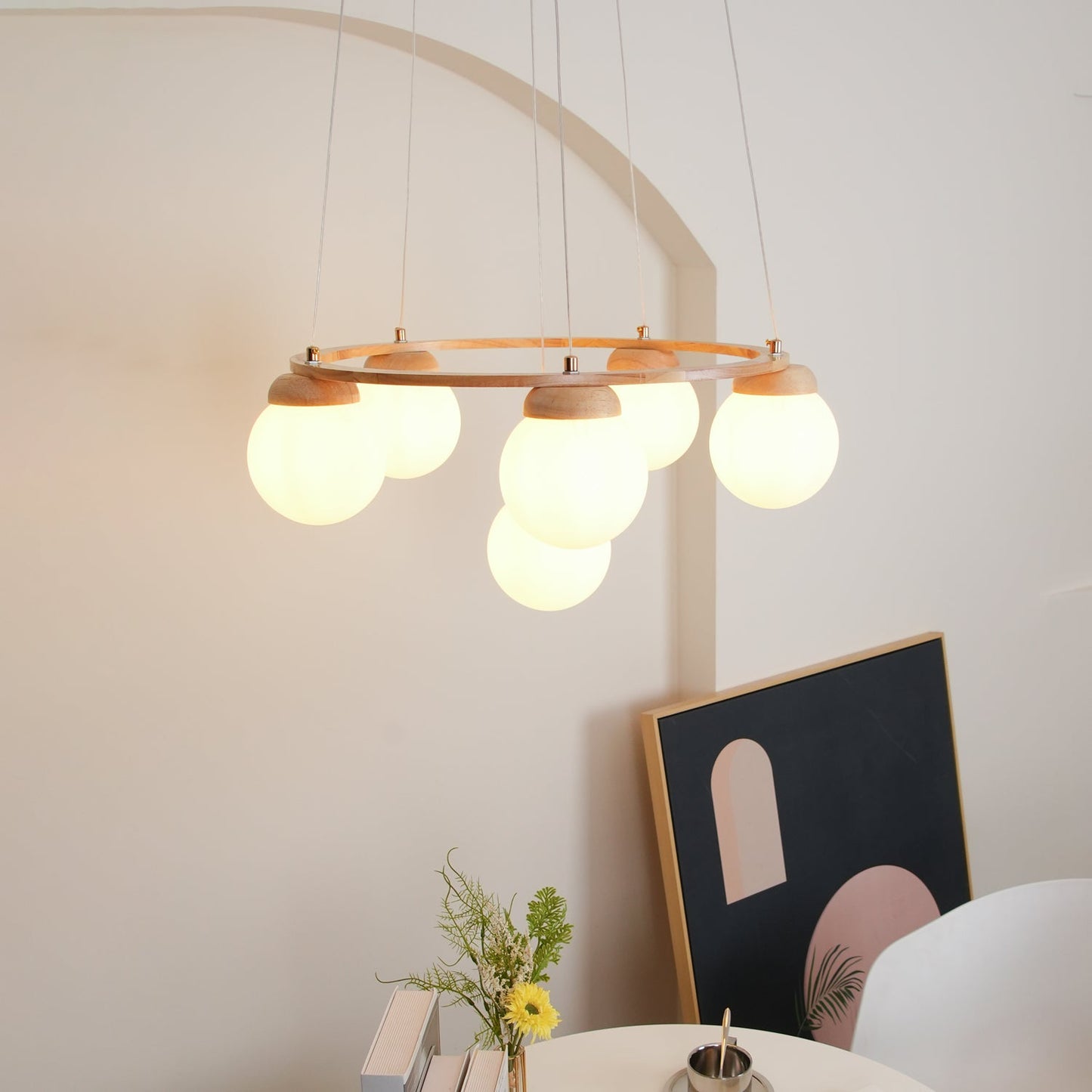 Miira Wood Chandelier