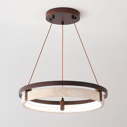 Orbit Travertine Pendant Light