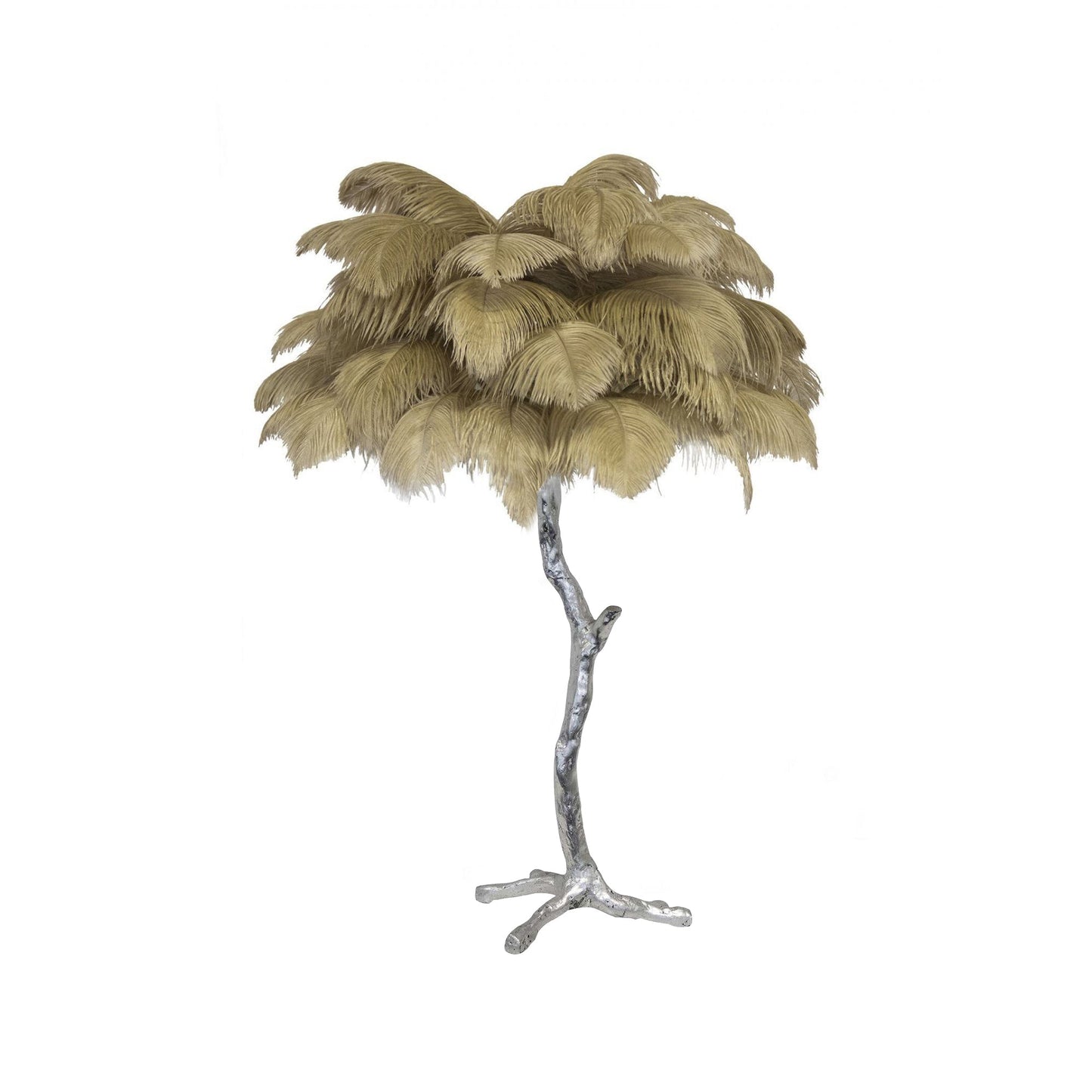 Ostrich Feather Table Lamp