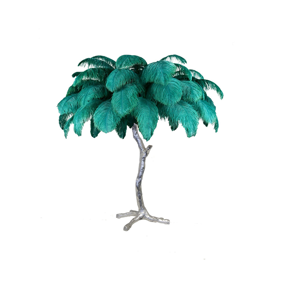 Ostrich Feather Table Lamp