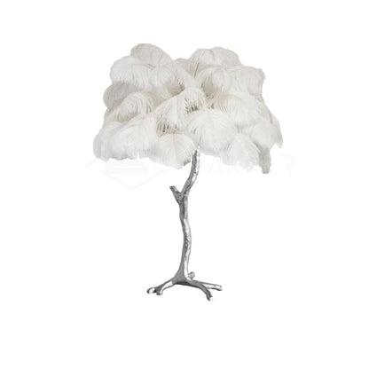 Ostrich Feather Table Lamp