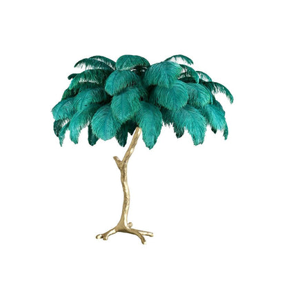 Ostrich Feather Table Lamp