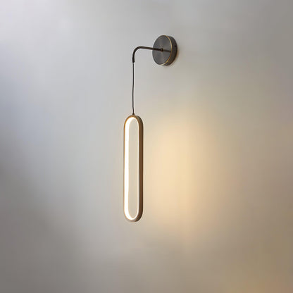 مصباح حائط نحاسي LED بيضاوي