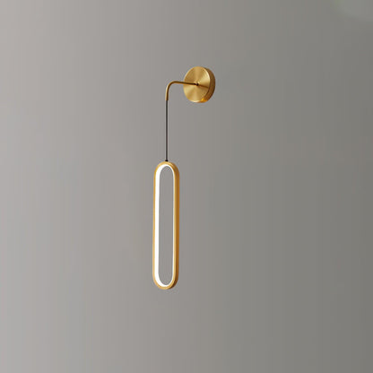 Oval LED Brass Wall Lamp