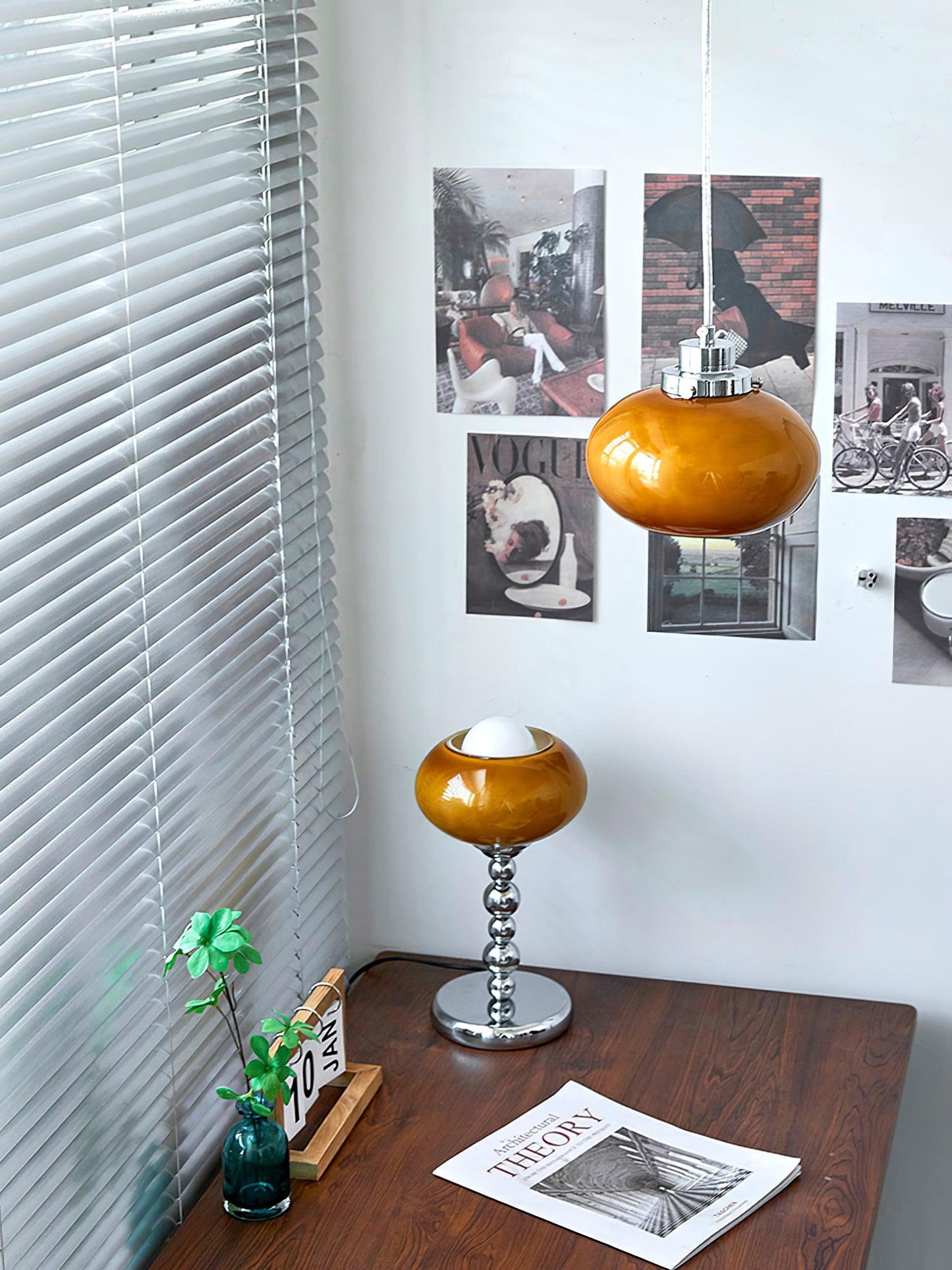 Oval Persimmon Table Light