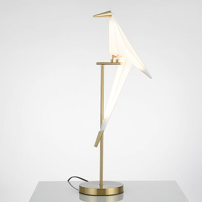 مصباح طاولة على شكل طائر كرين الورق 