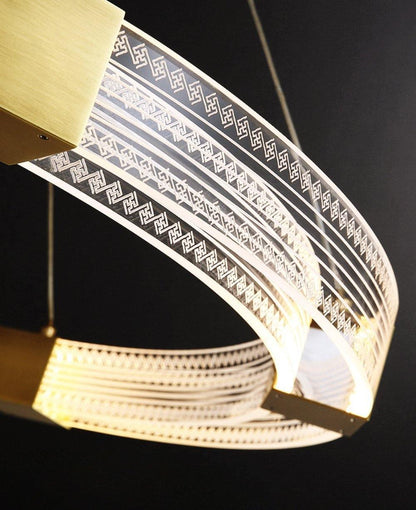 LED-Kronleuchter mit parallelem Ring