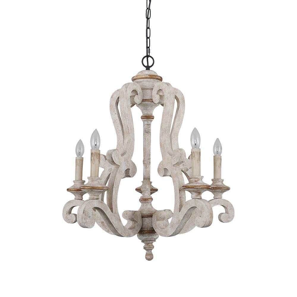 Parrotuncle Wooden Candle Chandelier