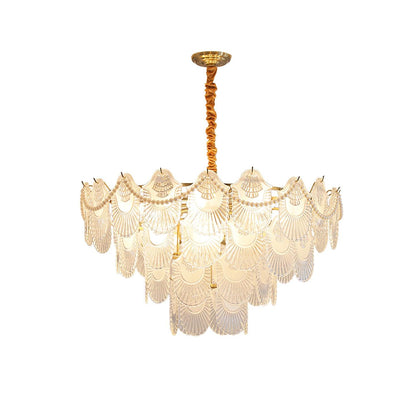 Pearl Glass Shell Chandelier