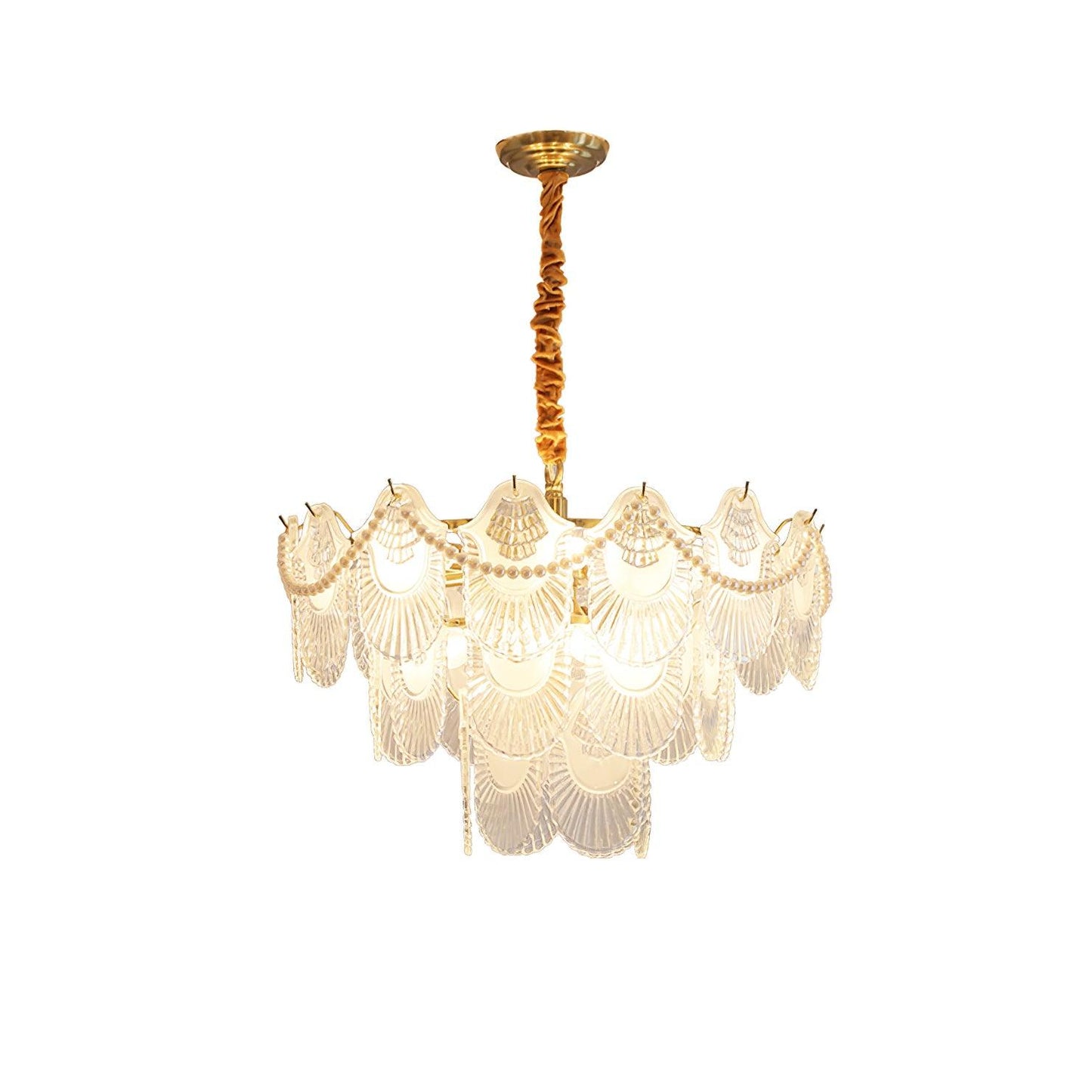 Pearl Glass Shell Chandelier