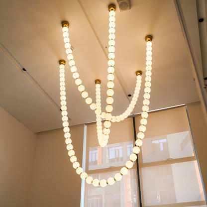 Pearl Necklace Balls Chandelier