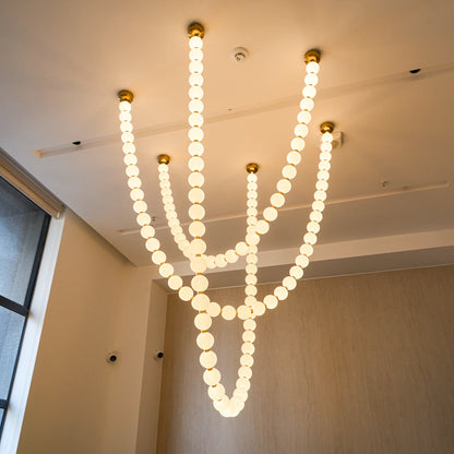 Pearl Necklace Balls Chandelier