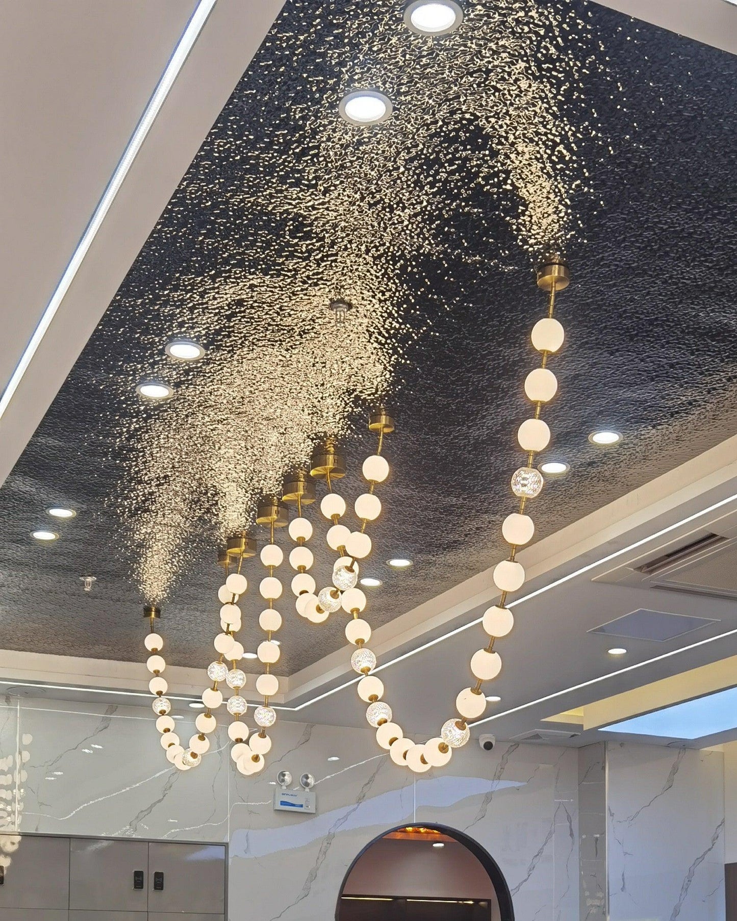 Pearl Necklace Balls Chandelier