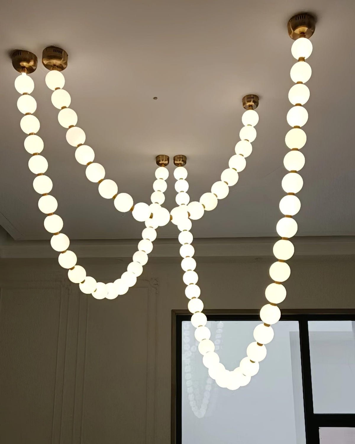 Pearl Necklace Balls Chandelier