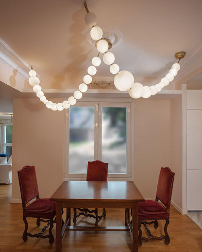 Pearl Necklace Balls Chandelier