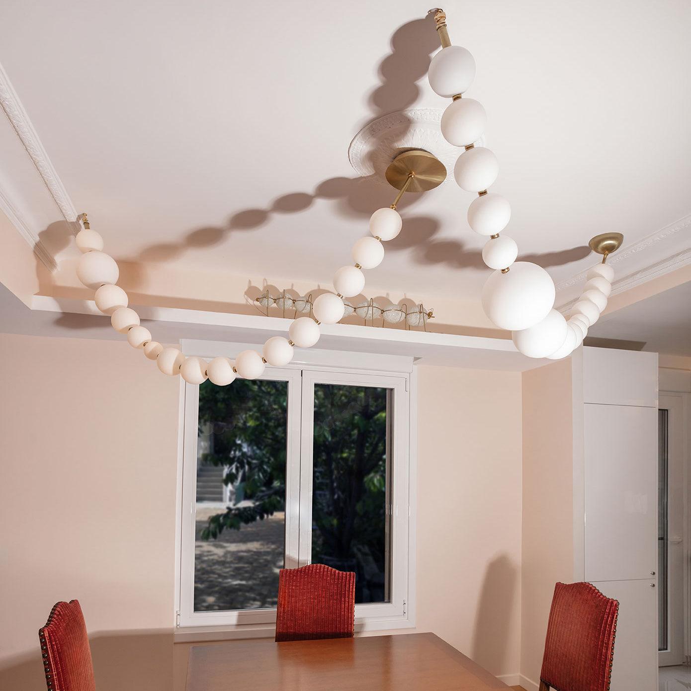Pearl Necklace Balls Chandelier