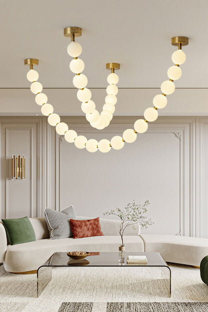 Pearl Necklace Balls Chandelier