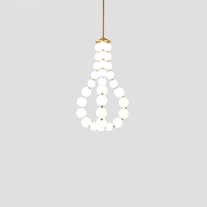 Glass Pearl Necklace Chandelier