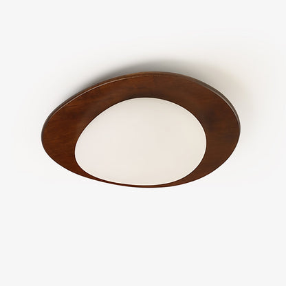 Pebble Walnut Ceiling Light