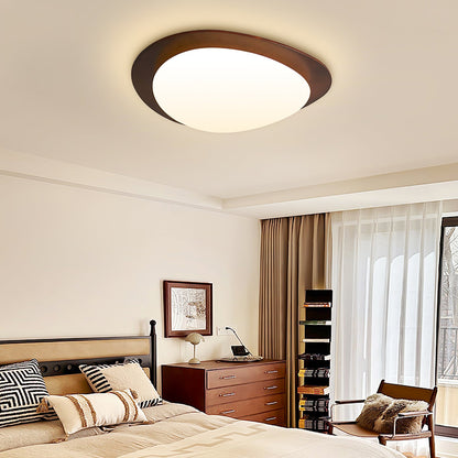 Pebble Walnut Ceiling Light