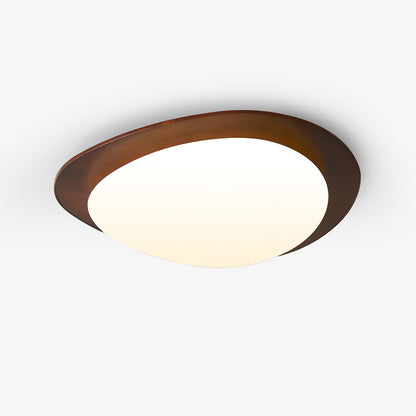 Pebble Walnut Ceiling Light