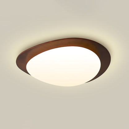 Pebble Walnut Ceiling Light