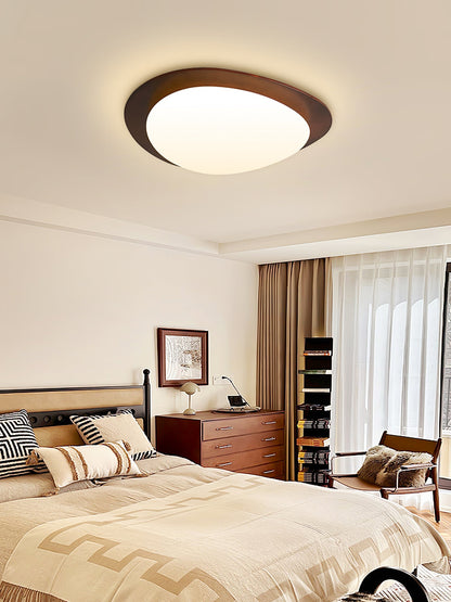 Pebble Walnut Ceiling Light