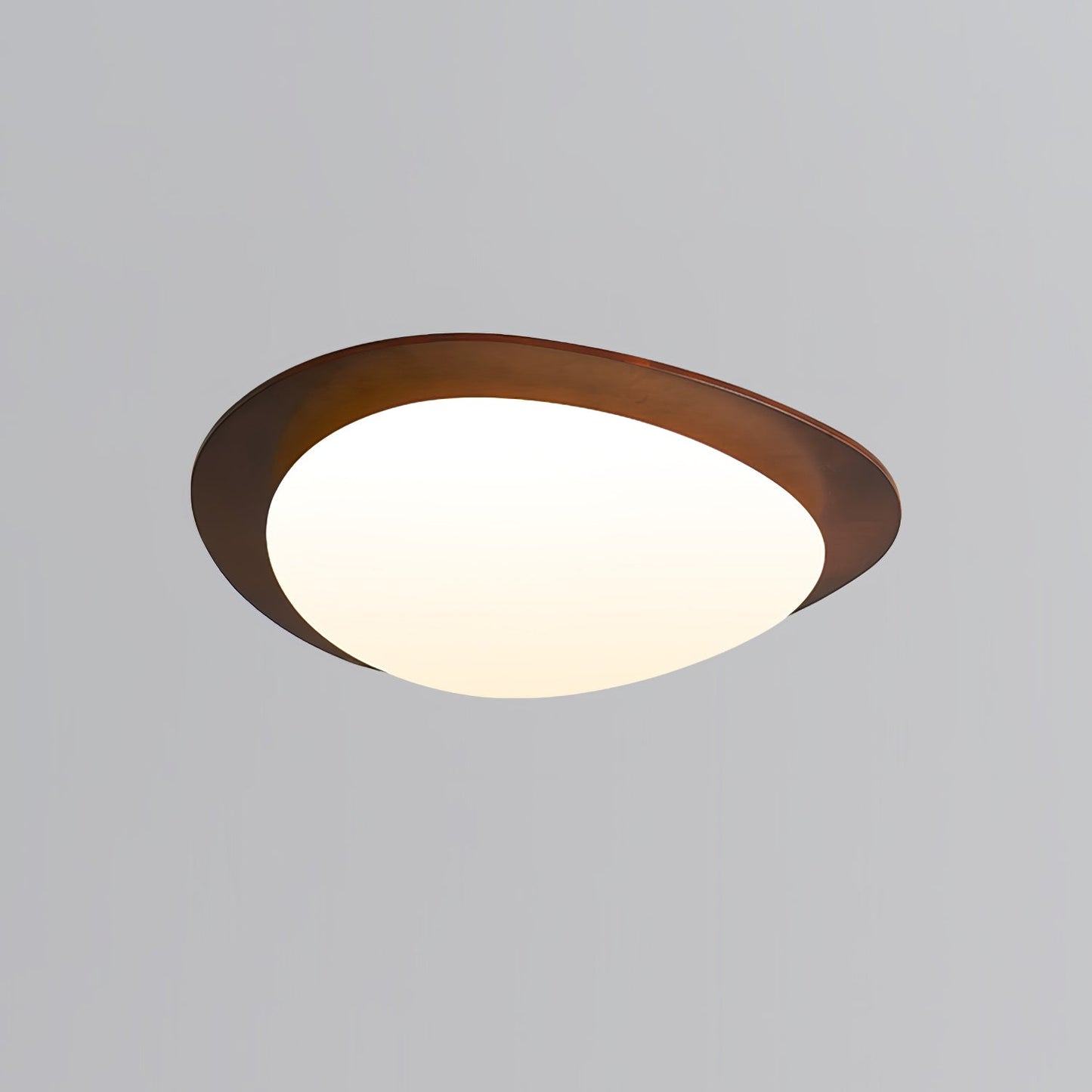 Pebble Walnut Ceiling Light