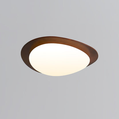 Pebble Walnut Ceiling Light