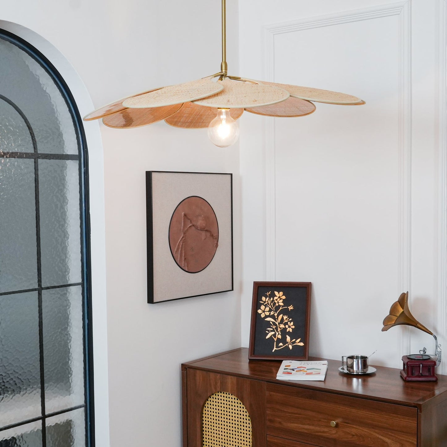 Petals Bloom Rattan Pendant Lamp