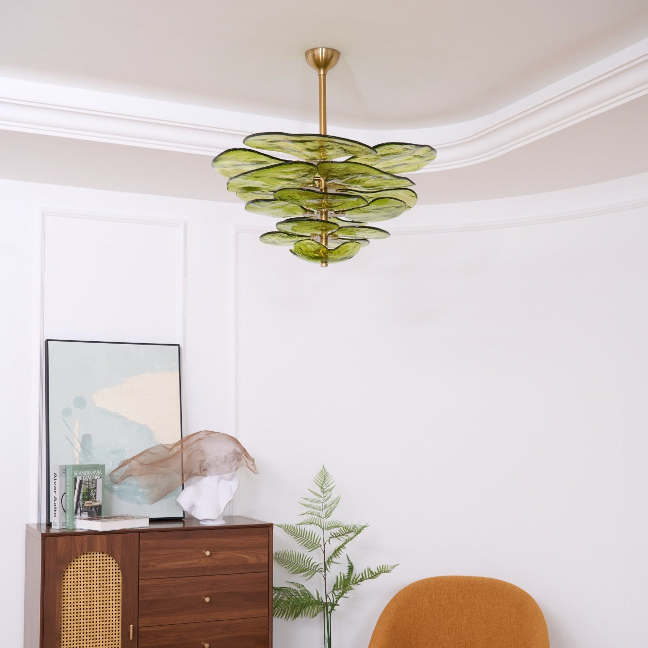 Petals Gold Murano Chandelier