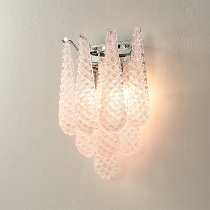 Pink Waffle Wall Sconce